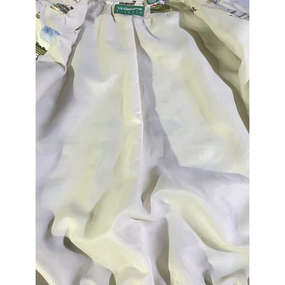 Liz Claiborne LizGolf Zip Up Jacket Women's Size Medium Lined Golf Motif Beige - Picture 6 of 8